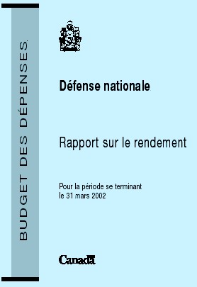 Dfense nationale Rapport sur le rendement 2001-2002