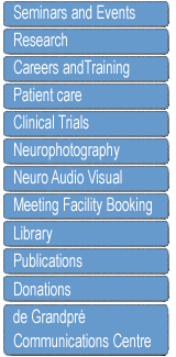Montreal Neurological Institute and Hospital - menu