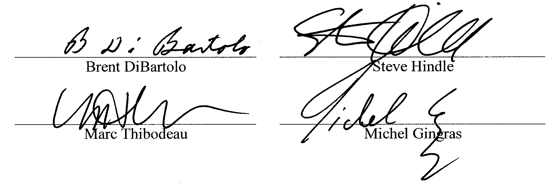 Signature Page - Appendix "G" - ASE Agreement