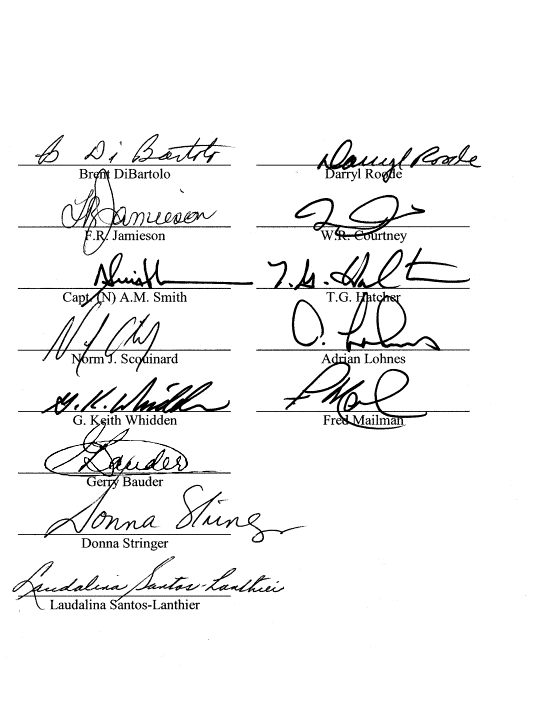 Signature Page - SRC Agreement