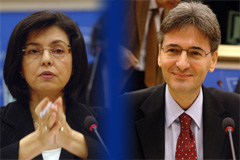 Comissários indigitados Meglena Kuneva e Leonard Orban