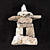 Photograph of an inukshuk, a symbolic and functional rock structure of the Inuit
