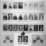Group of small photographs of the governors general of Canada and their wives, 1867-1927