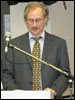 Photograph of  Dr. Paul Birt opening the first session of the Irish Studies Symposium at the University of Ottawa, Saturday, September 23, 2006