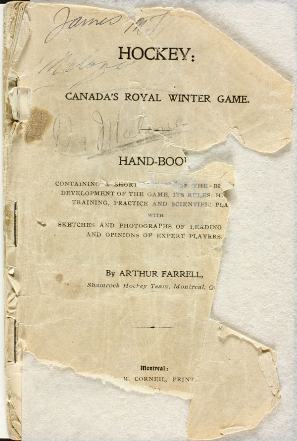 Page de titre (page 7) de HOCKEY: CANADA'S ROYAL WINTER GAME