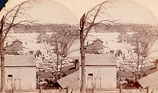 Photograph of an ice flood, Belleville, 1885
