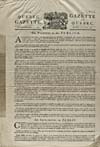 Copy of 1764 issue of the QUEBEC GAZETTE, printed in the 1900s