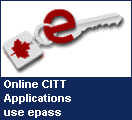 Online CITT Applications use epass