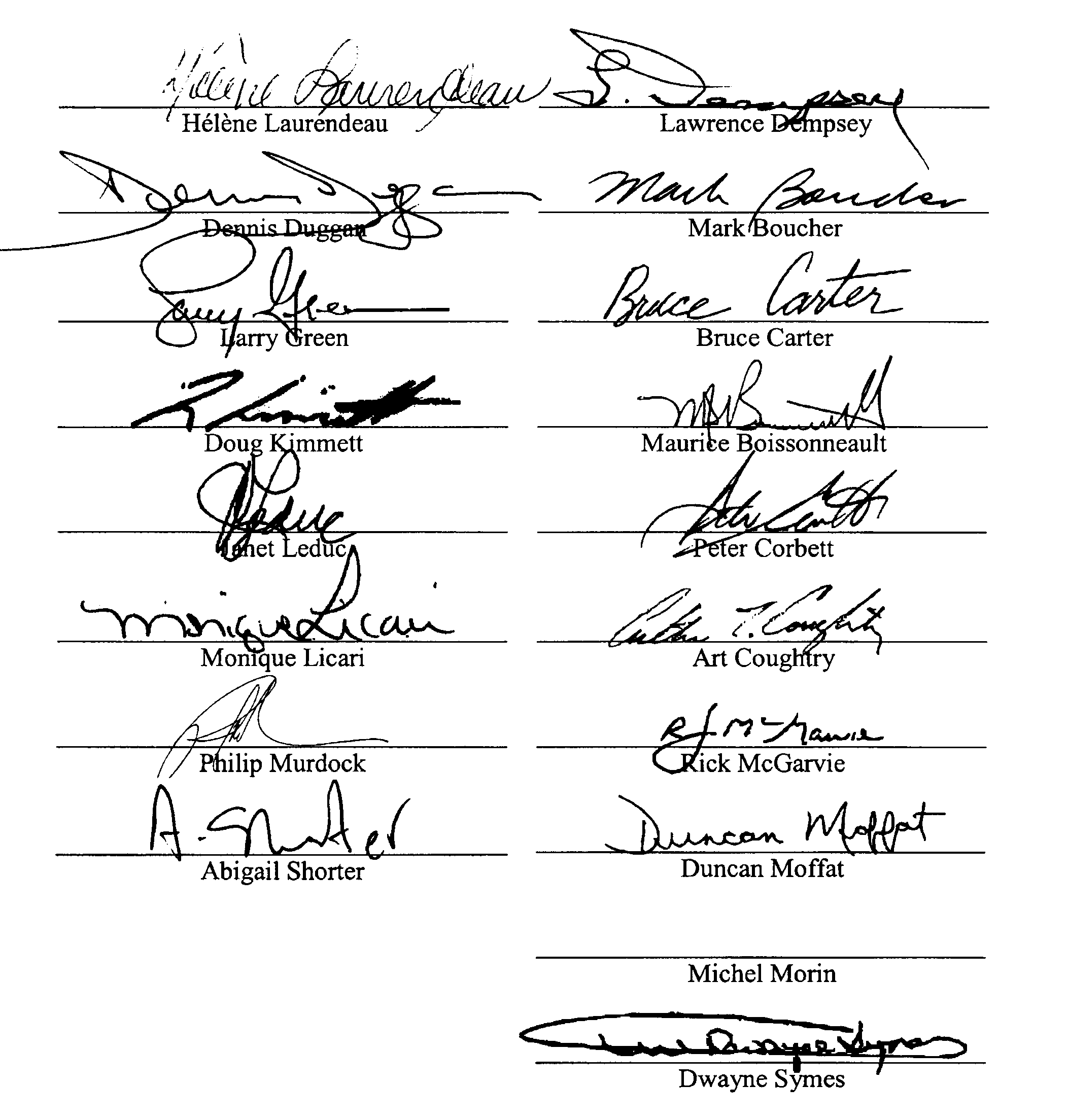 signatures - Ships' Officers (SO)