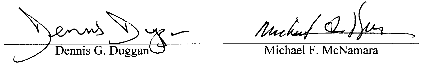 Page signature - Lettre d'entente - Appendice D - Table 2