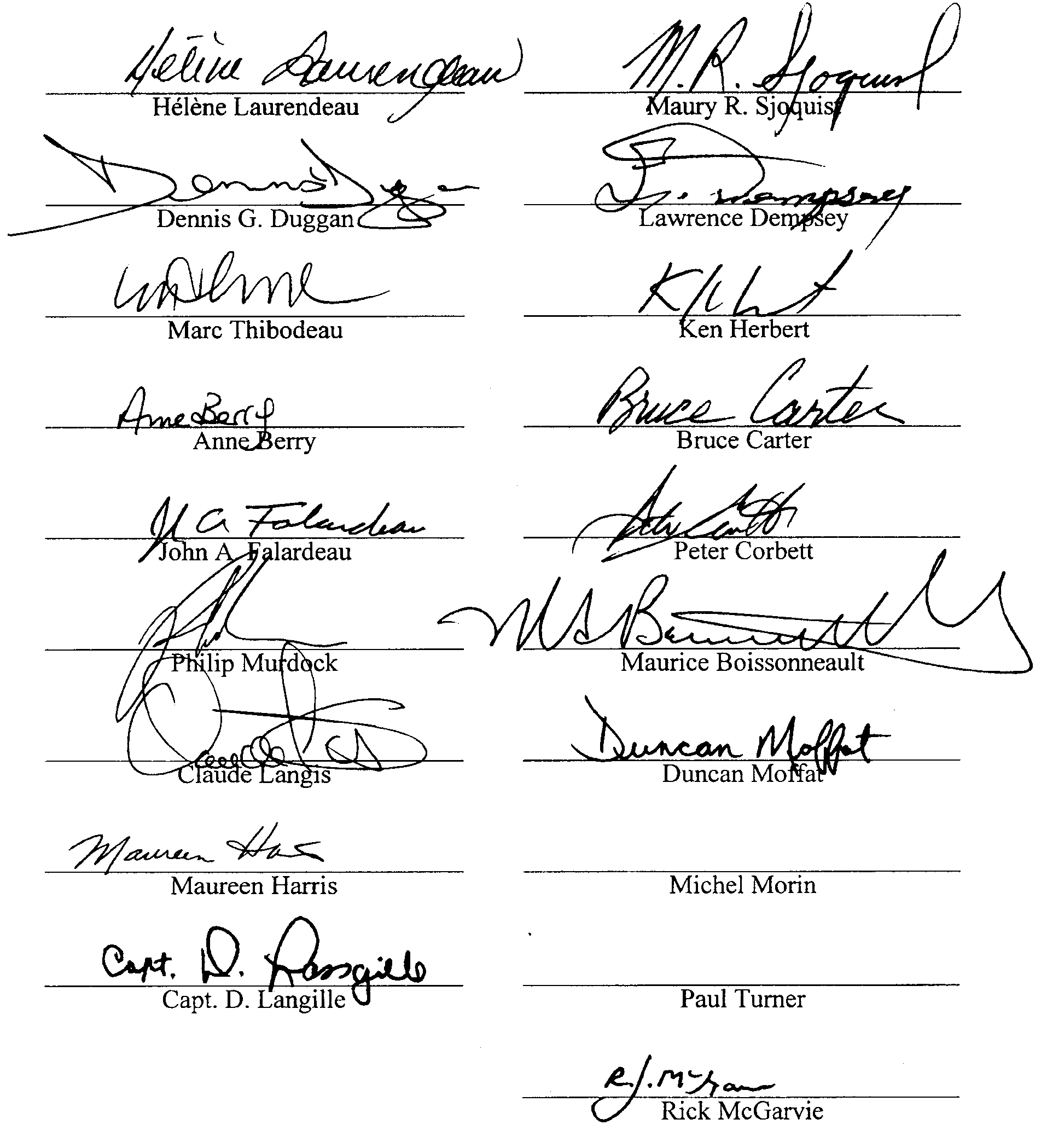 Page signature - Officiers de navire (SO)
