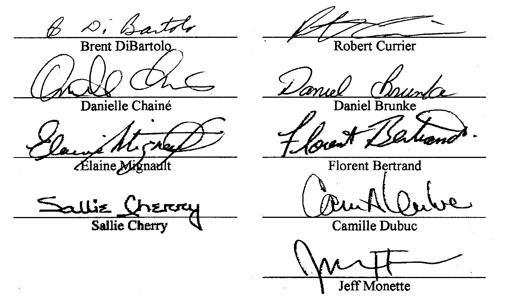 Page signature - PR(NS)