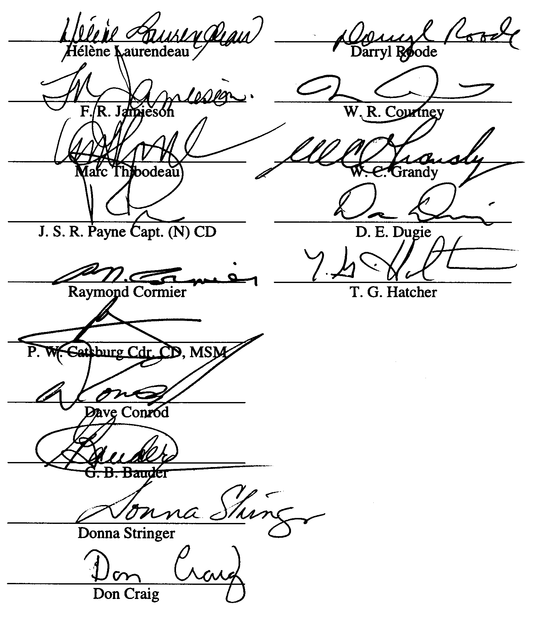 signature page