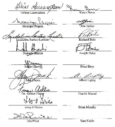 First signing page