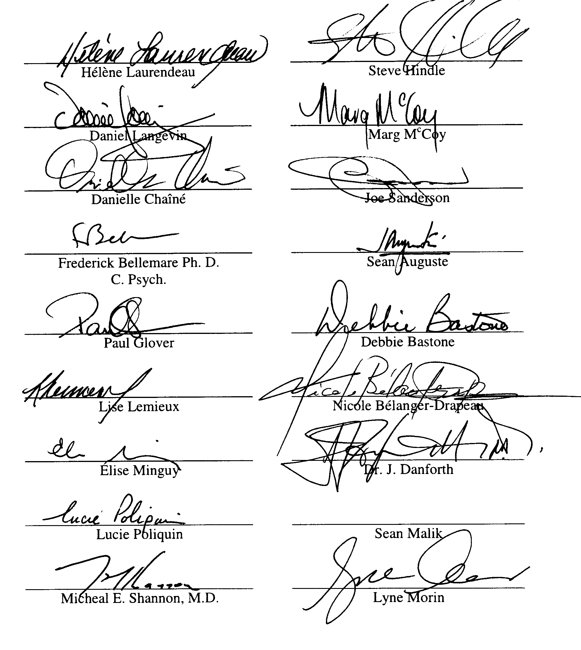 First Signature Page - Health Services (SH)
