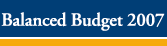 Balanced Budget 2007