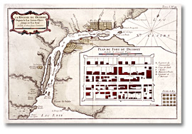 Map: La rivi?re du Dtroit depuis le lac Sainte-Claire jusquau lac ri, 1764