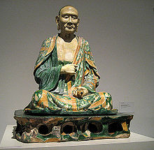 A Luohan, one of the spiritual figures shared between Chinese and Indian culture across different types of Buddhism.