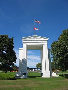 The Peace Arch from the US side.