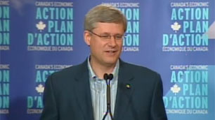 Harper pledges 550 new jobs in Miramichi, N.B.