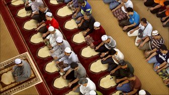 Malaysian Muslims at prayer