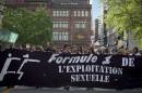 Brève manifestation contre la prostitution à Montréal