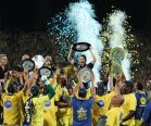 Maccabi Tel Aviv celebrating Israeli championship