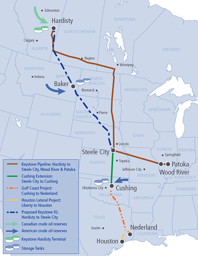 Keystone Pipeline System - Overall Map