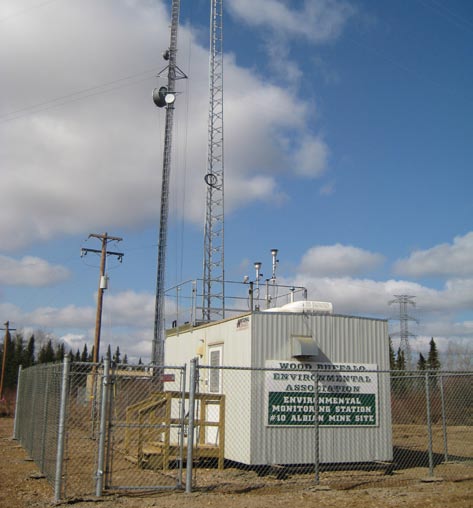 One of many air monitoring stations in the oil sands region. 