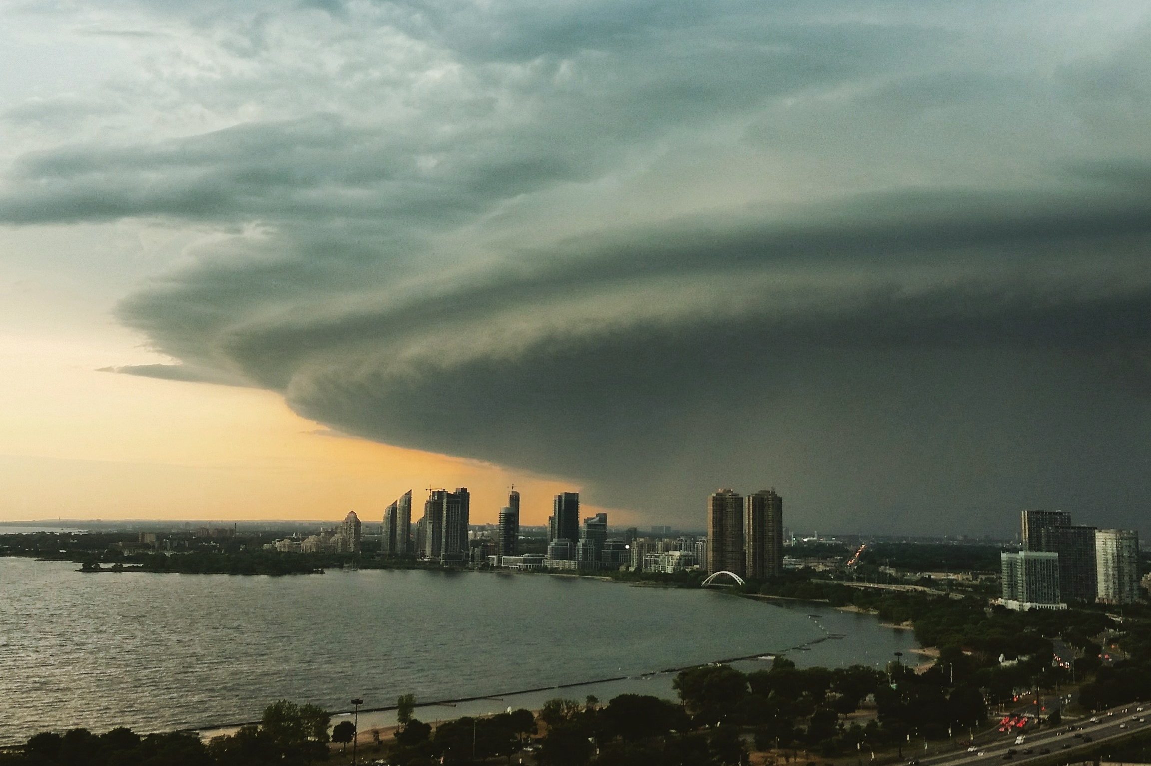 A major storm cloud moves over Etobicoke on Sunday, Aug. 2. Environment Canada is forecasting thunderstorms and heavy rain for today. The photographer said the image has a yellow filter from an in-camera editing program. 