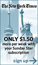 Only $1.50 more a week with your Sunday Star subscription