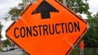 Road construction sign in Windsor