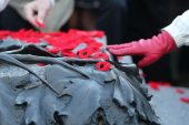  Poppies are placed on the Tomb of the Unknown Soldier in Ottawa on Tuesday.