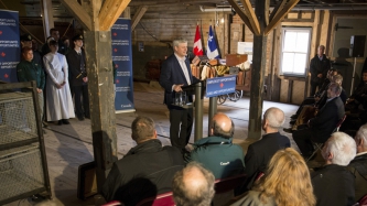 PM Harper travels to Grosse Île and Quebec City