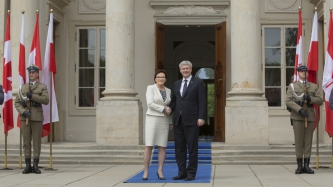 PM Harper travels to Poland for a bilateral visit