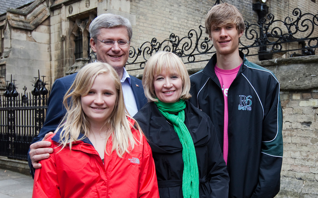Premier ministre Stephen Harper et sa famille