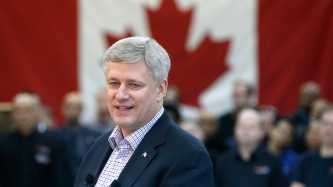 PM Harper announces support to open new markets for small and medium sized businesses at Lynch Fluid Controls Inc.