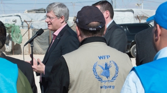 PM Harper visits Za’atari Refugee Camp