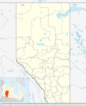 Map showing the location of Siffleur Wilderness Area