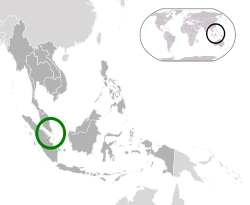 Location of  Singapore  (green)in ASEAN  (dark grey)  –  [Legend]