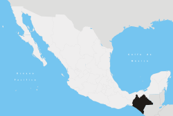 State of Chiapas within Mexico