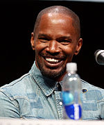 Photo of Jamie Foxx at the San Diego Comic-Con International promoting The Amazing Spider-Man 2.