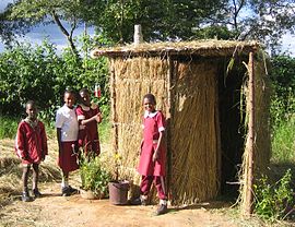 Ventilated Arborloo Built by pupils in Chisungu school. Photo by: Peter Morgan in Feb. 2008, Epworth-Zimbabwe