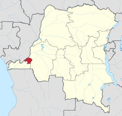 DRC, highlighting the city-province of Kinshasa