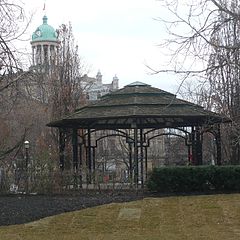 St James Park gloomy bandstand.JPG