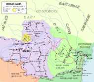 Map of Roman Dacia