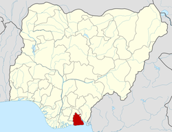 Location of Akwa Ibom in Nigeria