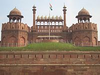 Red Fort with the Indian Flag at the center