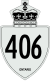 A marker for Highway 406