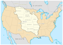 Location of Louisiana Purchase